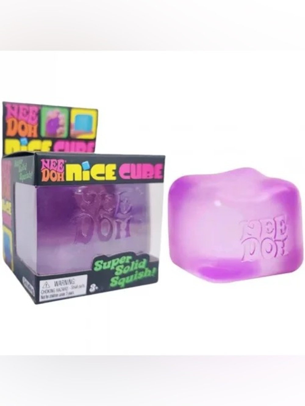 NeeDoh Nice Cube Super Solid Squish - Purple